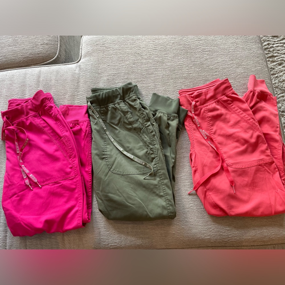 3 pairs Med Couture Scrub joggers